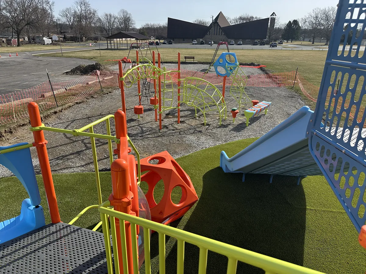 Artificial playground turf