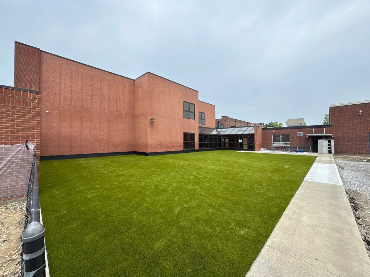 Safe playground grass