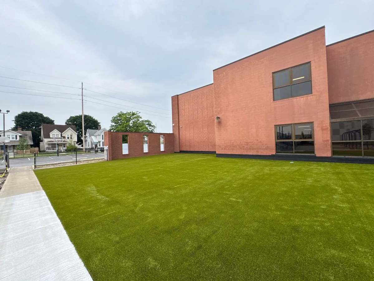 Safe playground grass