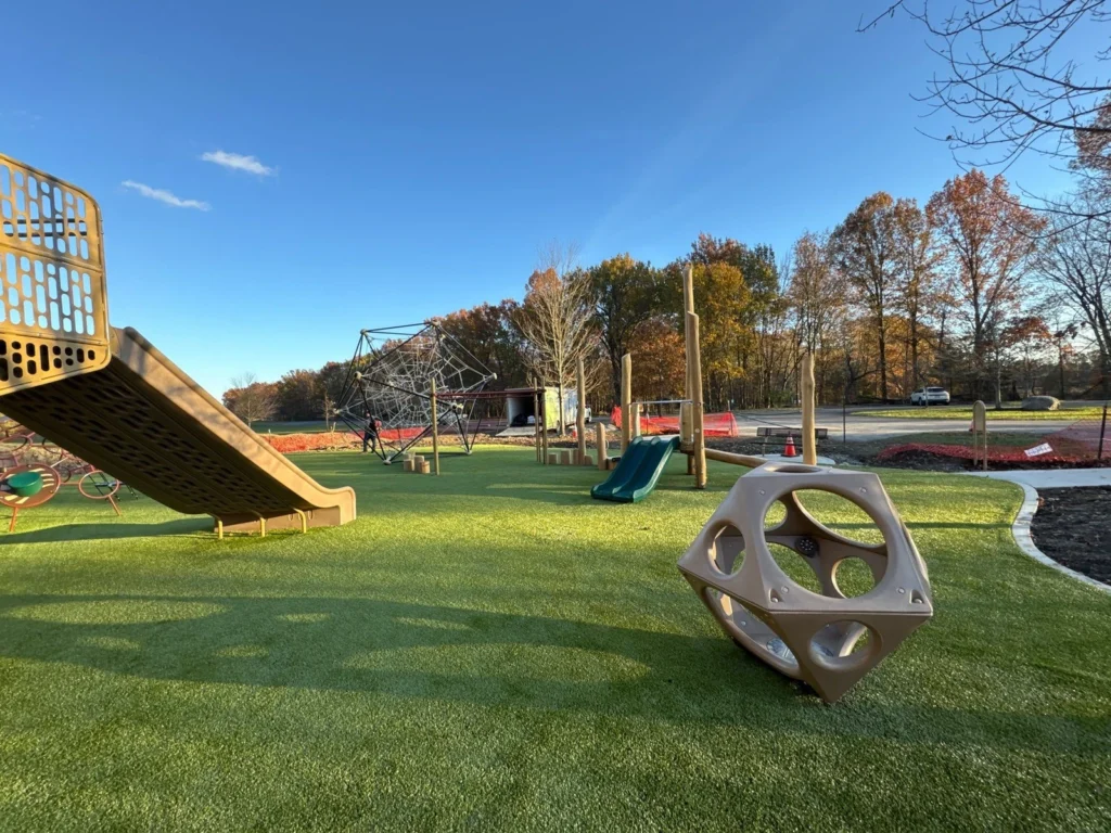 McNamara Park Playground Grass Ultra Installation Galena OH